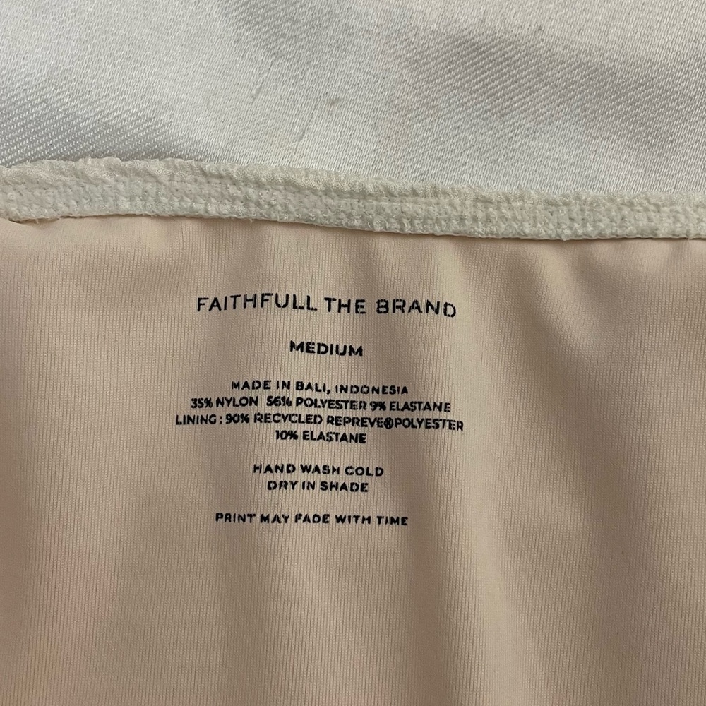 NEW Faithfull the Brand Minelli one piece womens M beige - Picture 5 of 6